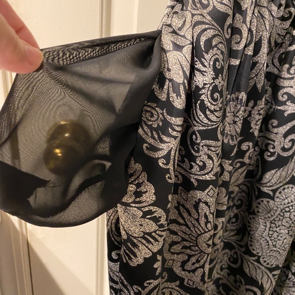 Beautiful retro print dress, with side pockets - Picture 7 of 8